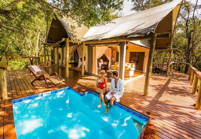 Rhino Sands, bush lodge in Manyoni Game Reserve, Mkuze, KwaZulu-Natal